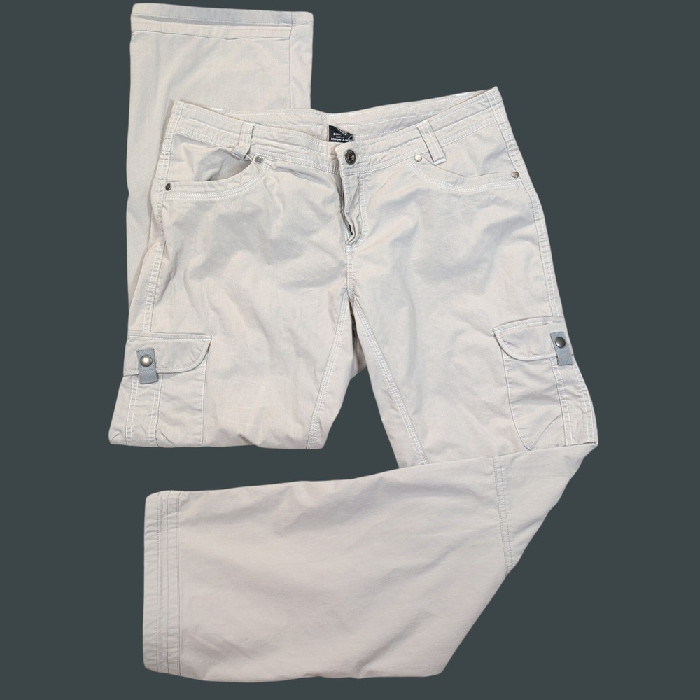 KUHL Splash Roll Up Pants Women 12 (34x31) REG Tan Cargo Hiking Outdoor Utility